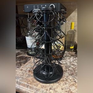 Sleek Black Bartesian Cocktails Pod Holder - rotates and holds 30 pods